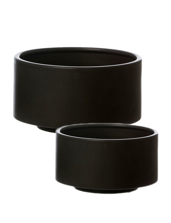 Keramikskål två storlekar, svart