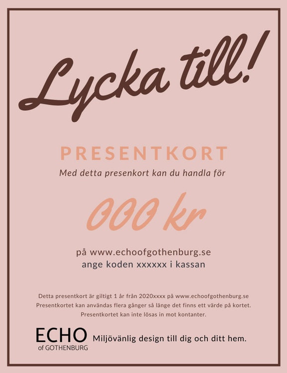 Presentkort Lycka till