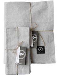 Servetter ljusgrå i 2-pack av återvunnen textil