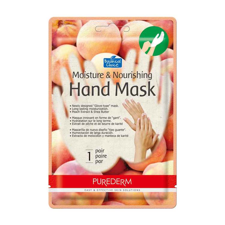 PUREDERM Moisture & Nourishing Hand Mask Peach