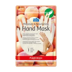 PUREDERM Moisture & Nourishing Hand Mask Peach, kort datum - 70% rabatt!