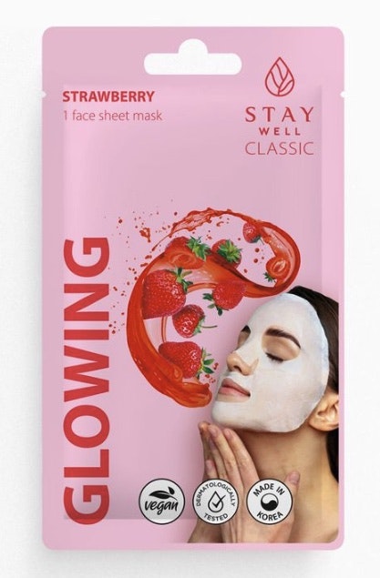 Stay Well Classic Mask Glowing Strawberry, 10-pack
