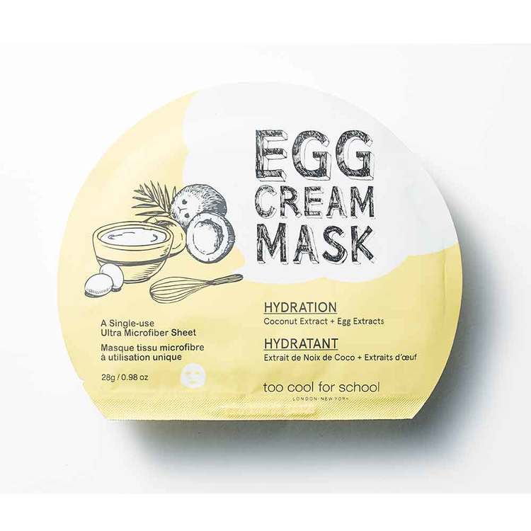 Ansiktsmask - Too Cool For Schol Egg Cream Hydration Facial Mask