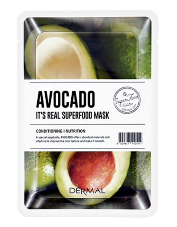 Dermal Its Real Superfood Sheet Mask Avocado