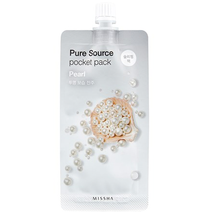 MISSHA Pure Source Pocket Pack Sleeping Mask – Pearl | Nattmask med lystergivande pärlextrakt