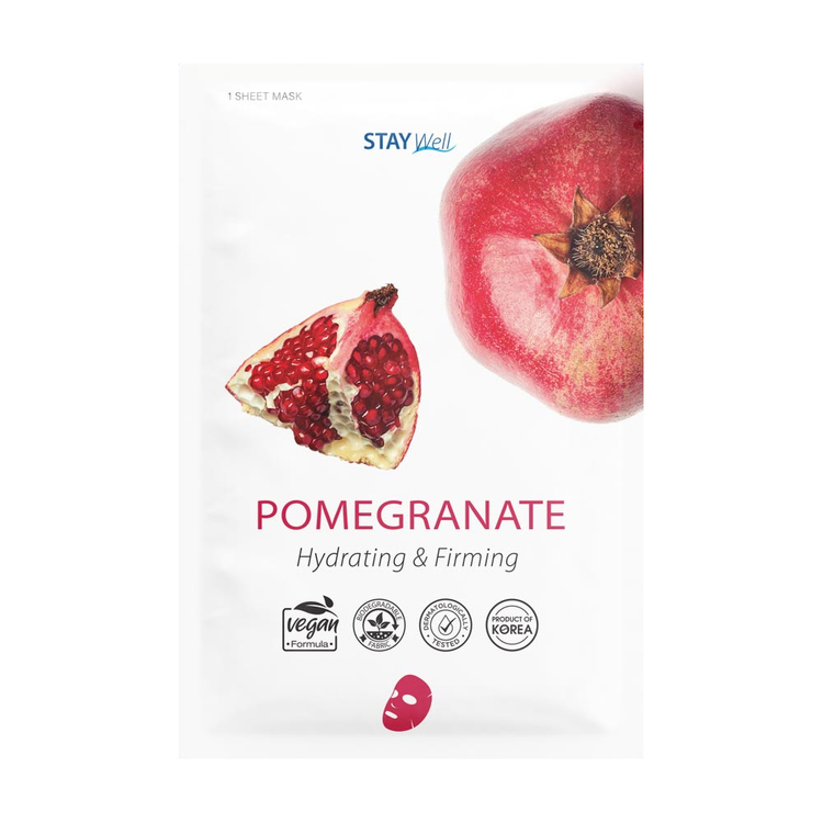 Stay Well Vegan Sheet Mask Pomegranate