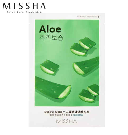 MISSHA Airy Fit Sheet Mask Aloe, kort datum - 70% rabatt!