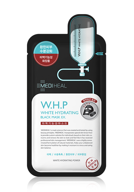 MEDIHEAL W.H.P White Hydrating Black Mask EX, kort datum - 70% rabatt!
