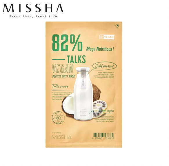 MISSHA Talks Vegan Squeeze Sheet Mask Mega Nutritious