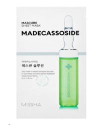 MISSHA Mascure Rescue Solution Sheet Mask Madecassoside, kort datum - 50% rabatt!