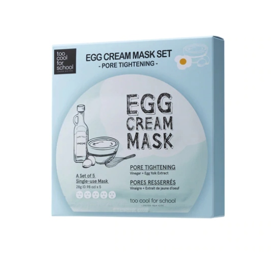 Too Cool For School Egg Cream Pore Tightening Facial Mask Set - 5 pack