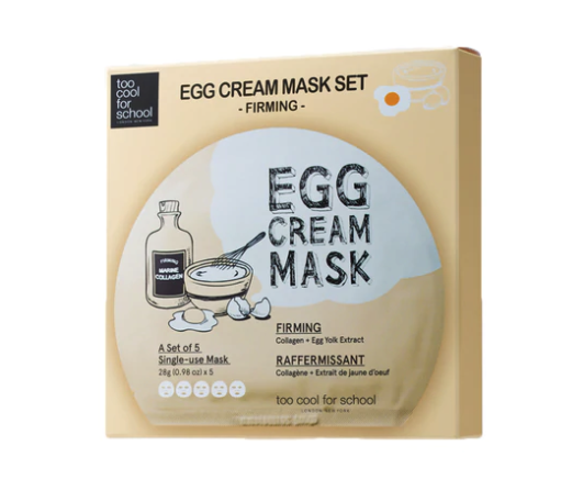 Too Cool For School Egg Cream Firming Facial Mask Set - 5 pack