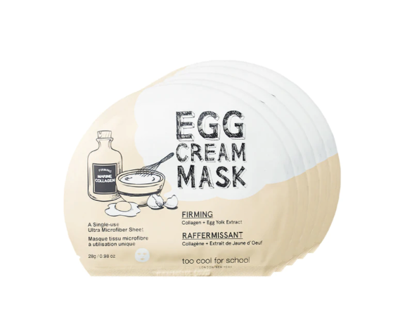 Too Cool For School Egg Cream Firming Facial Mask Set - 5 pack