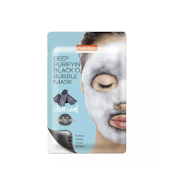 PUREDERM Deep Purifying Black O2 Bubble Mask Charcoal