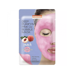 PUREDERM Deep Purifying Pink O2 Bubble Mask Peach