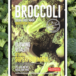 Dermal It's Real Superfood Mask Broccoli, kort datum - 70% rabatt!