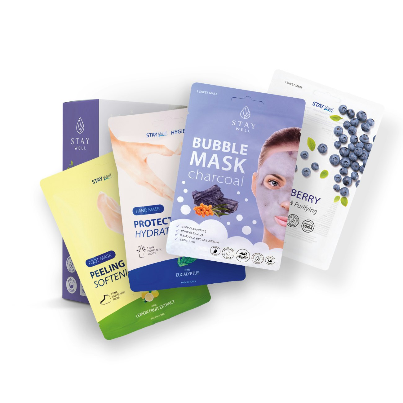 STAY WELL Body Care Set, 4 masker