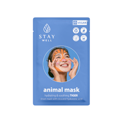 Stay Well Vegan Animal Sheet Mask Hydrating & Soothing Tiger