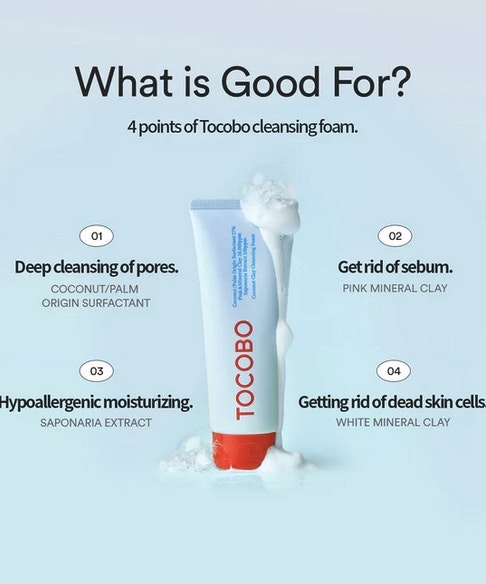 TOCOBO Coconut Clay Cleansing Foam, 150 ml