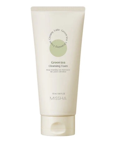 Missha Creamy Latte Cleansing Foam Green Tea, 172 ml