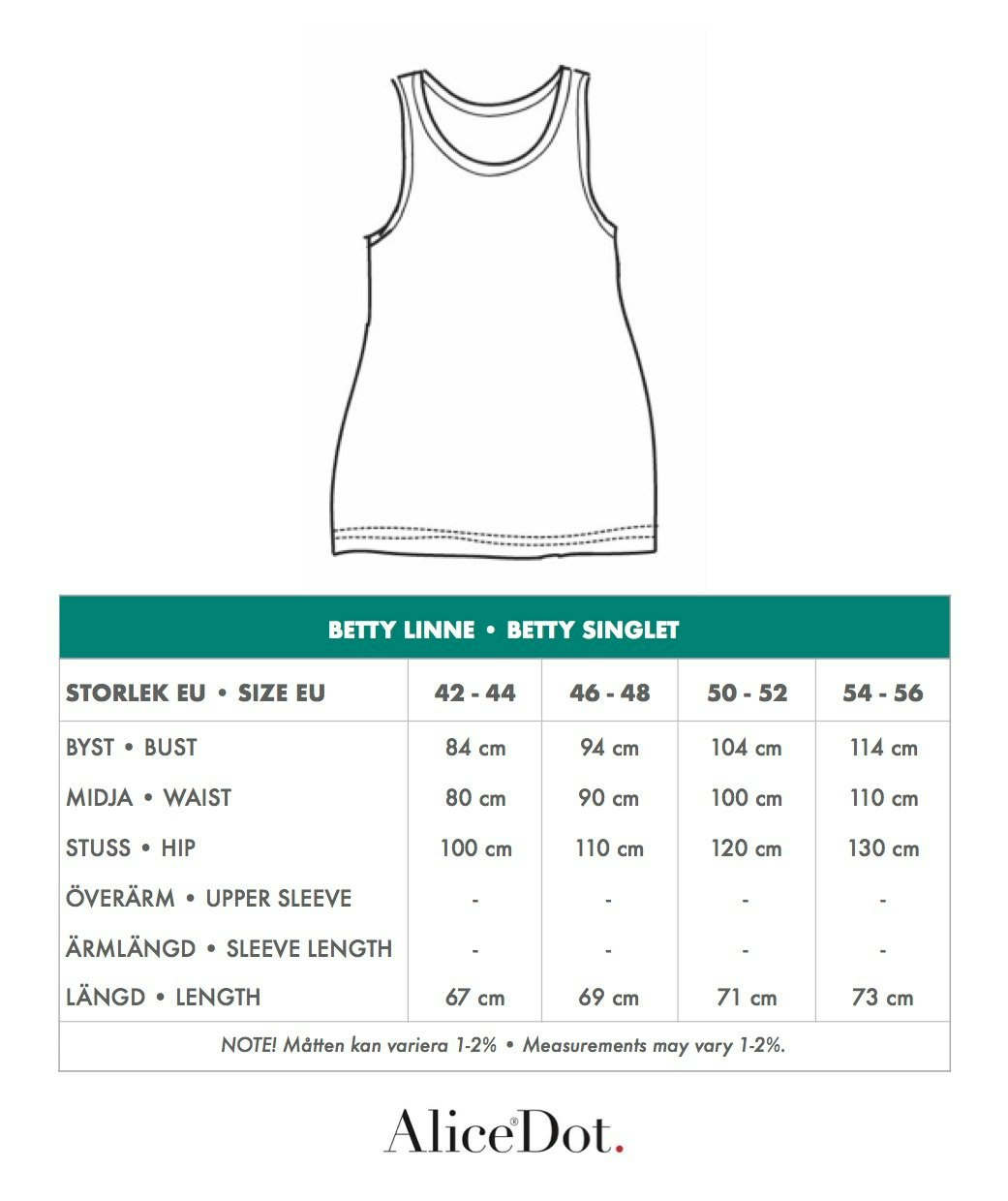 Betty singlet green