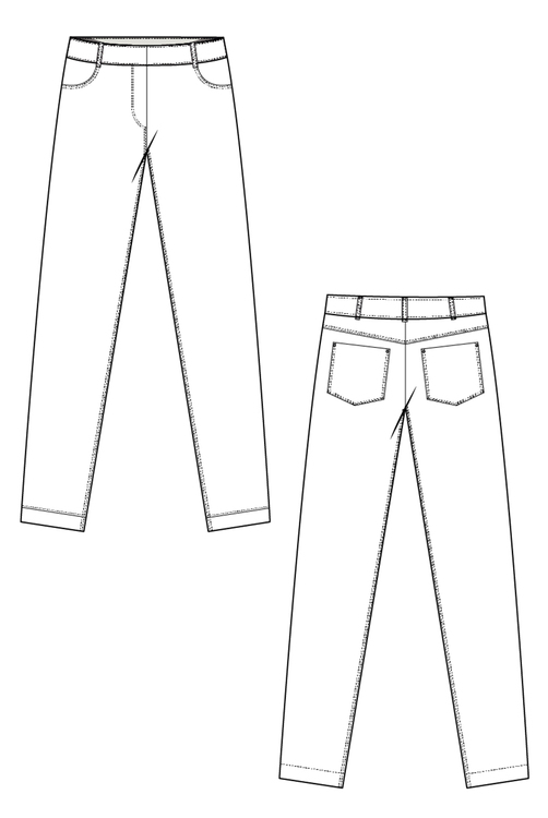 Pamela jeans 4888 mörkblå