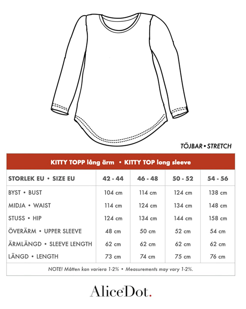 Kitty topp N svart