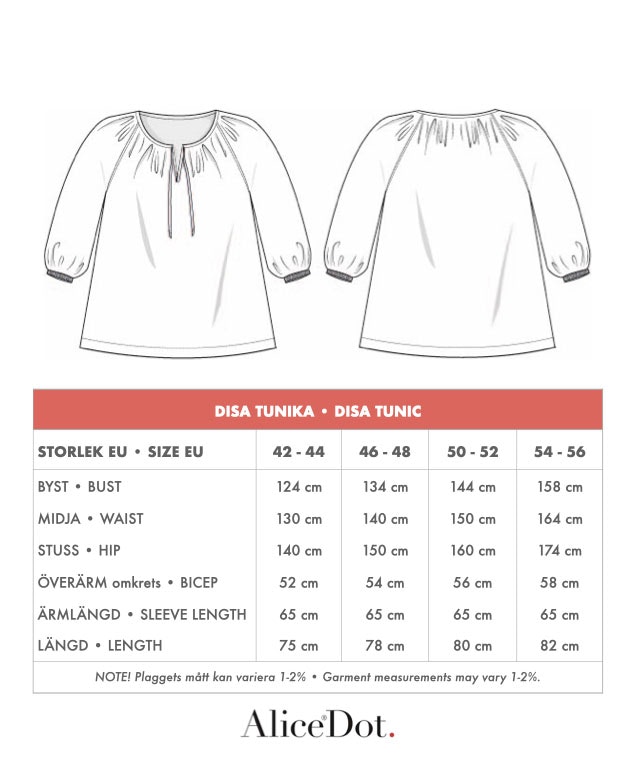Disa tunika Sangria röd