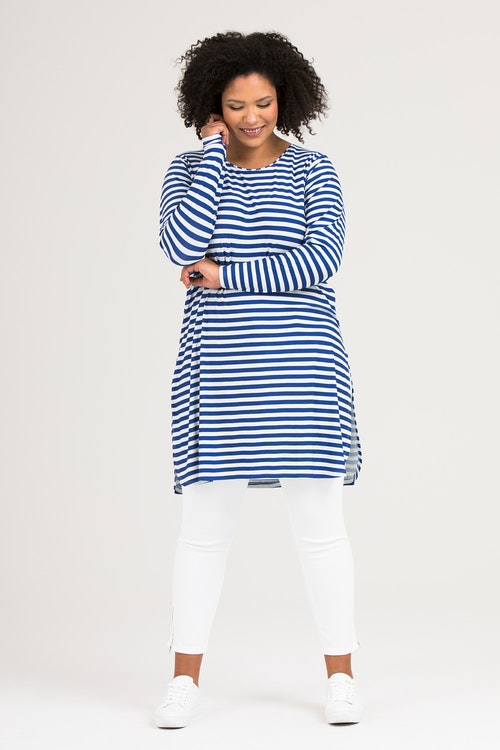 Kate dress/tunic blue/white