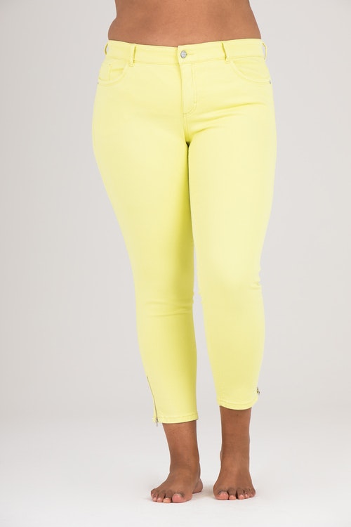 Power zip jeans yellow