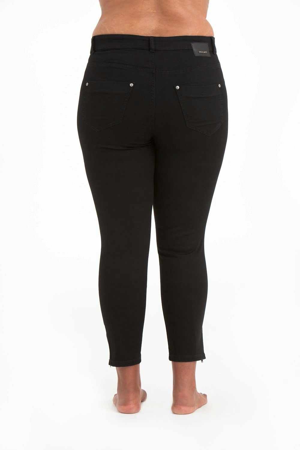 Power zip jeans black