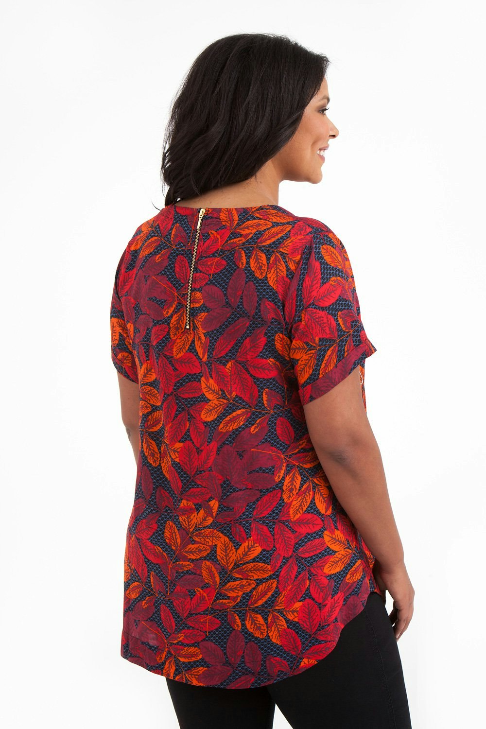 Olina top Leaf red