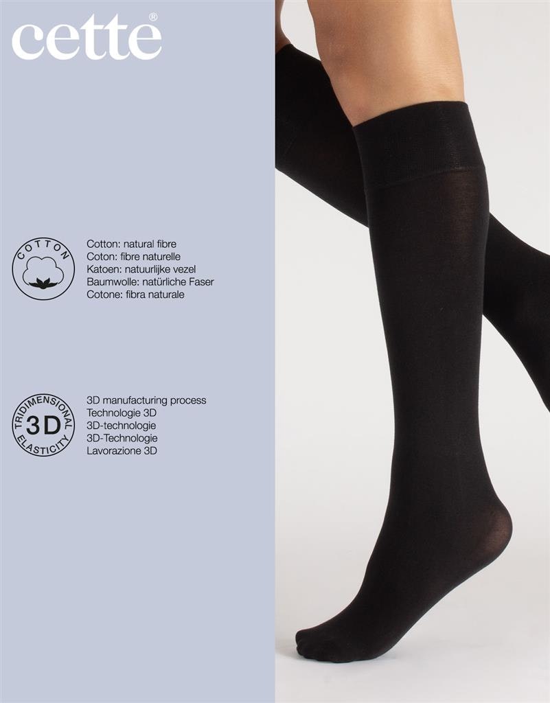 Montreux knee-high sock cotton black