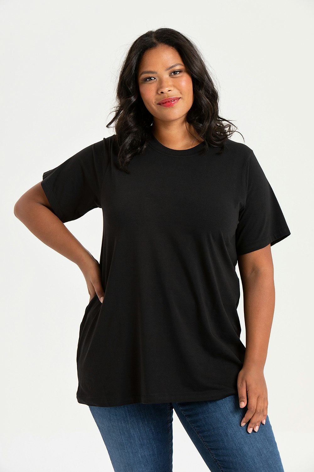 Bea tunika/t-shirt svart • Stora storlekar • AliceDot. - Damkläder stora  storlekar. - AliceDot