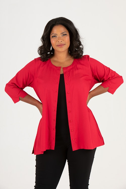 Abby top red