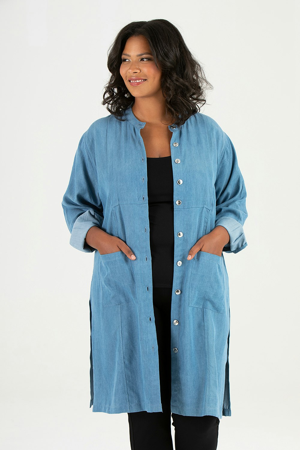 Alva shirt/dress blue