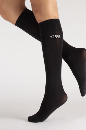 Montreux knee-high sock cotton black