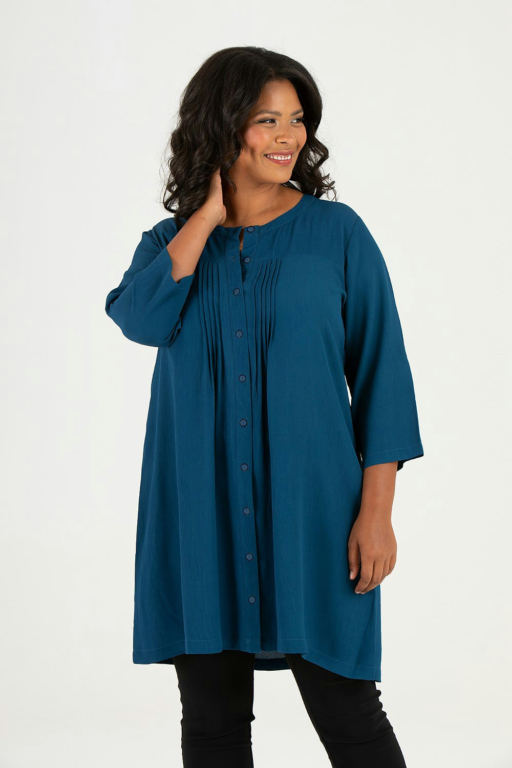 Emma tunic petrol blue