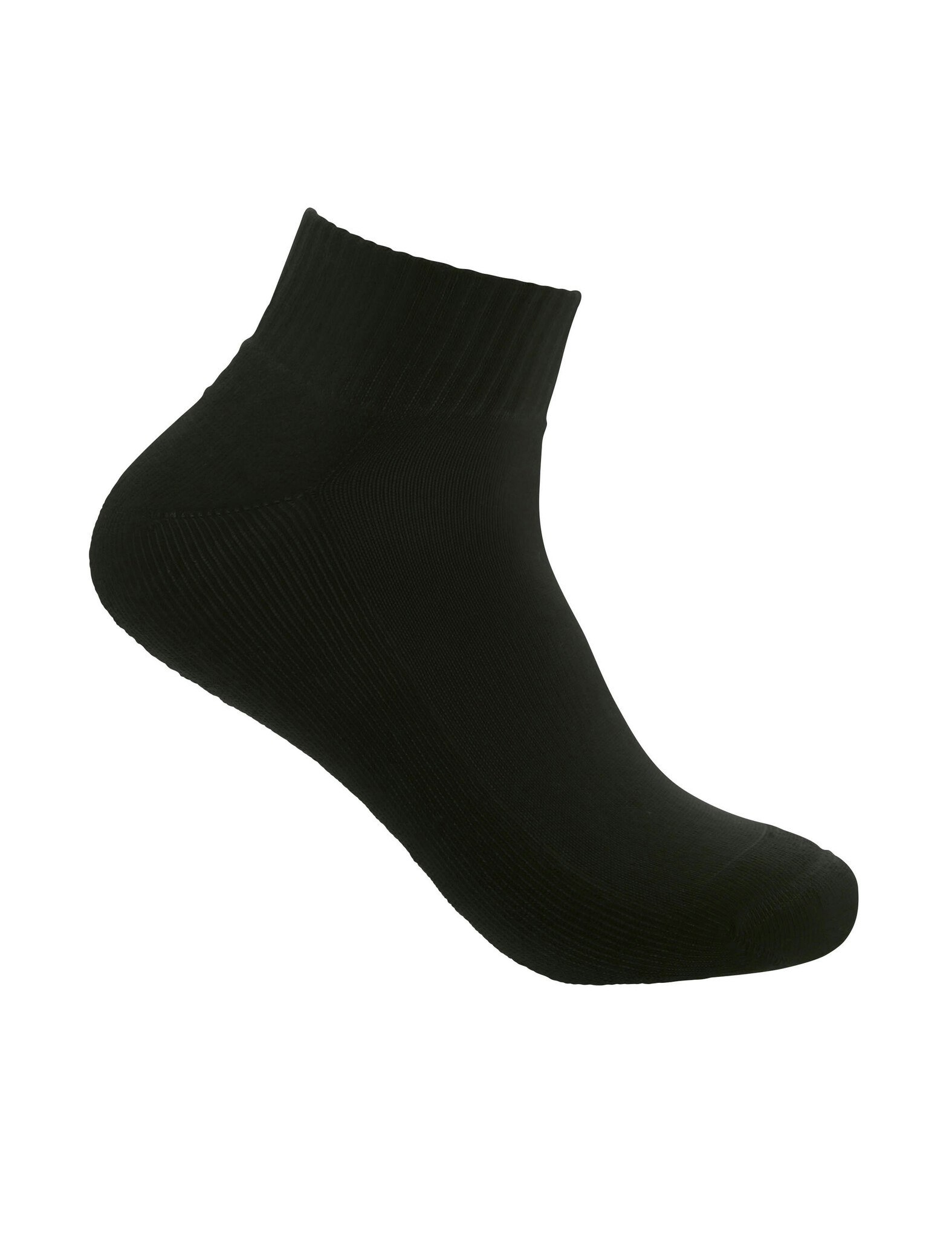 Sports socks cotton black 2-pack