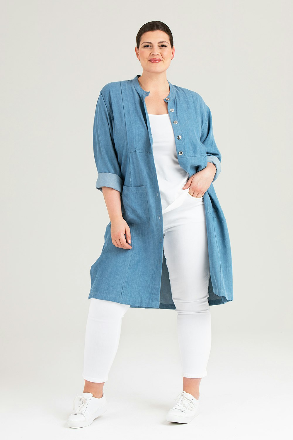 Alva shirt/dress blue