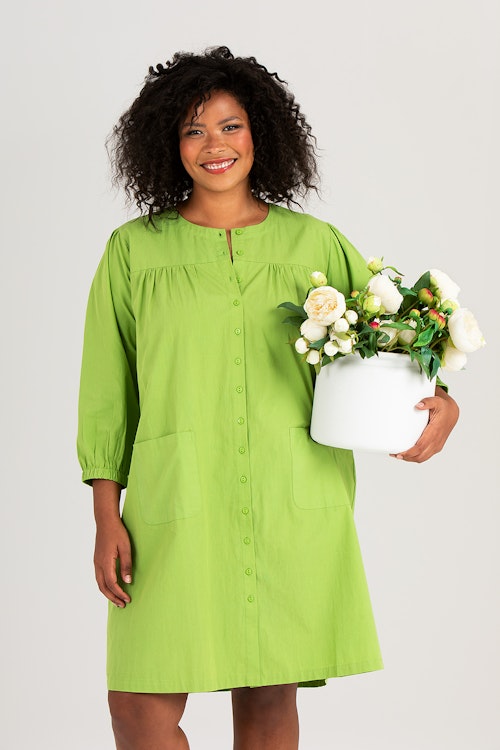 Silje klänning/skjorta grön