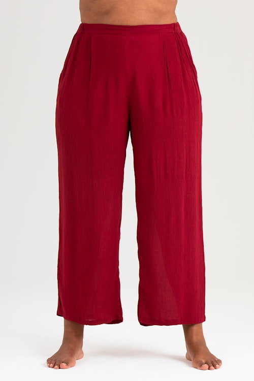 Ines pants rhubarb/burgundy