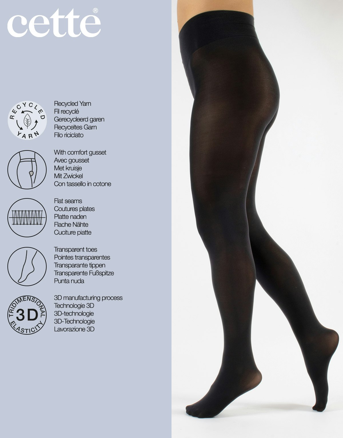 Dublin Eco tights black 70 den