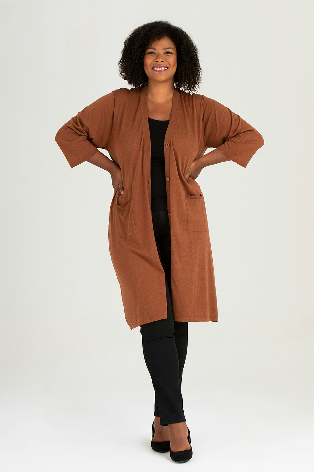 Sissel cardigan copper brown