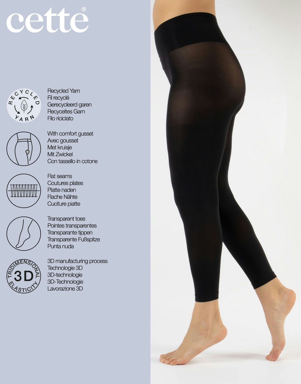 London legging black, 60 den