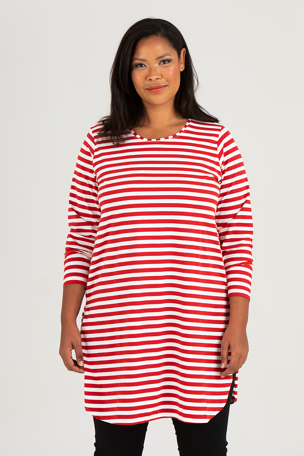 Kate tunic striped red/white