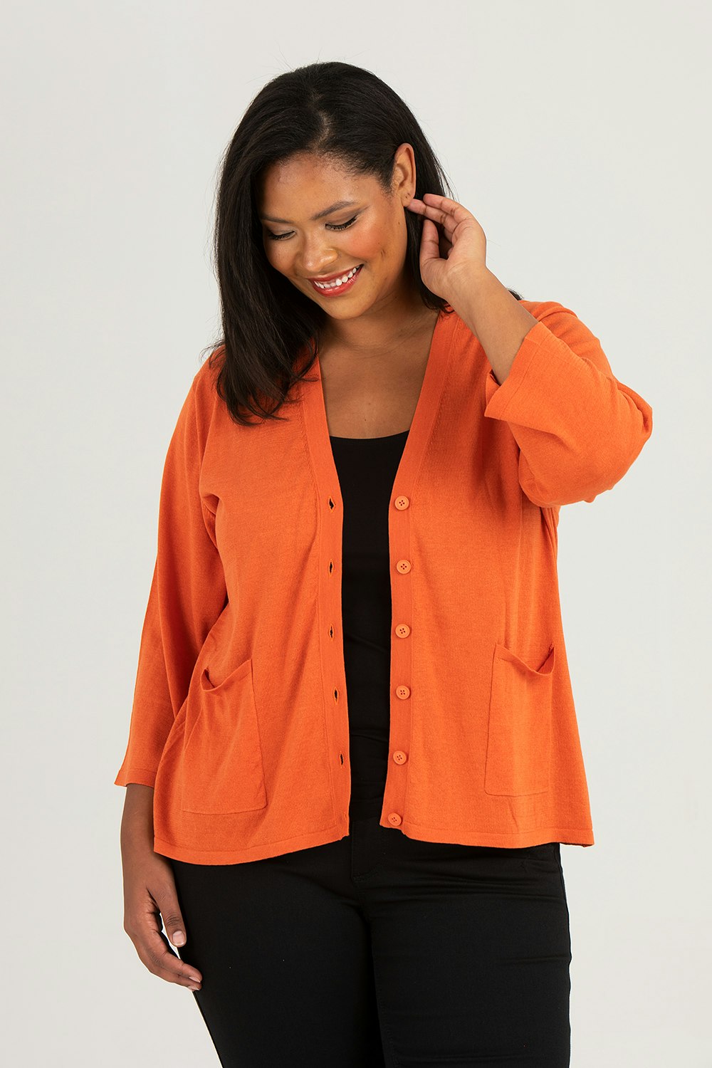 Syster cardigan orange