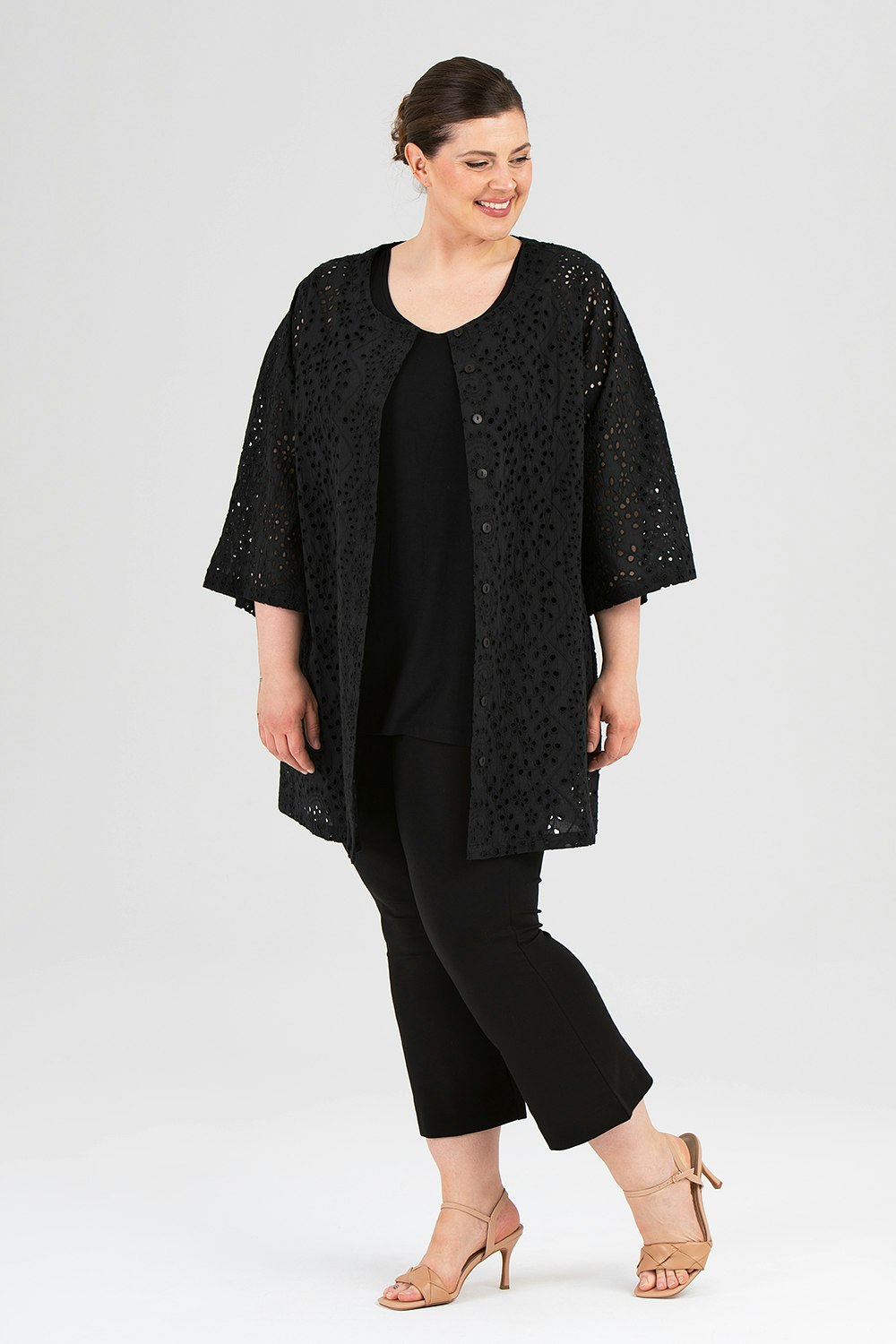 Nio shirt/dress black embroidery