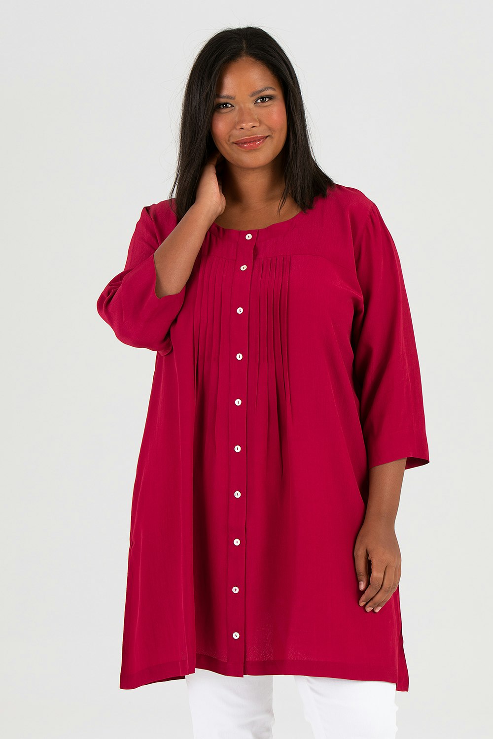 Emma tunika hallon/cerise