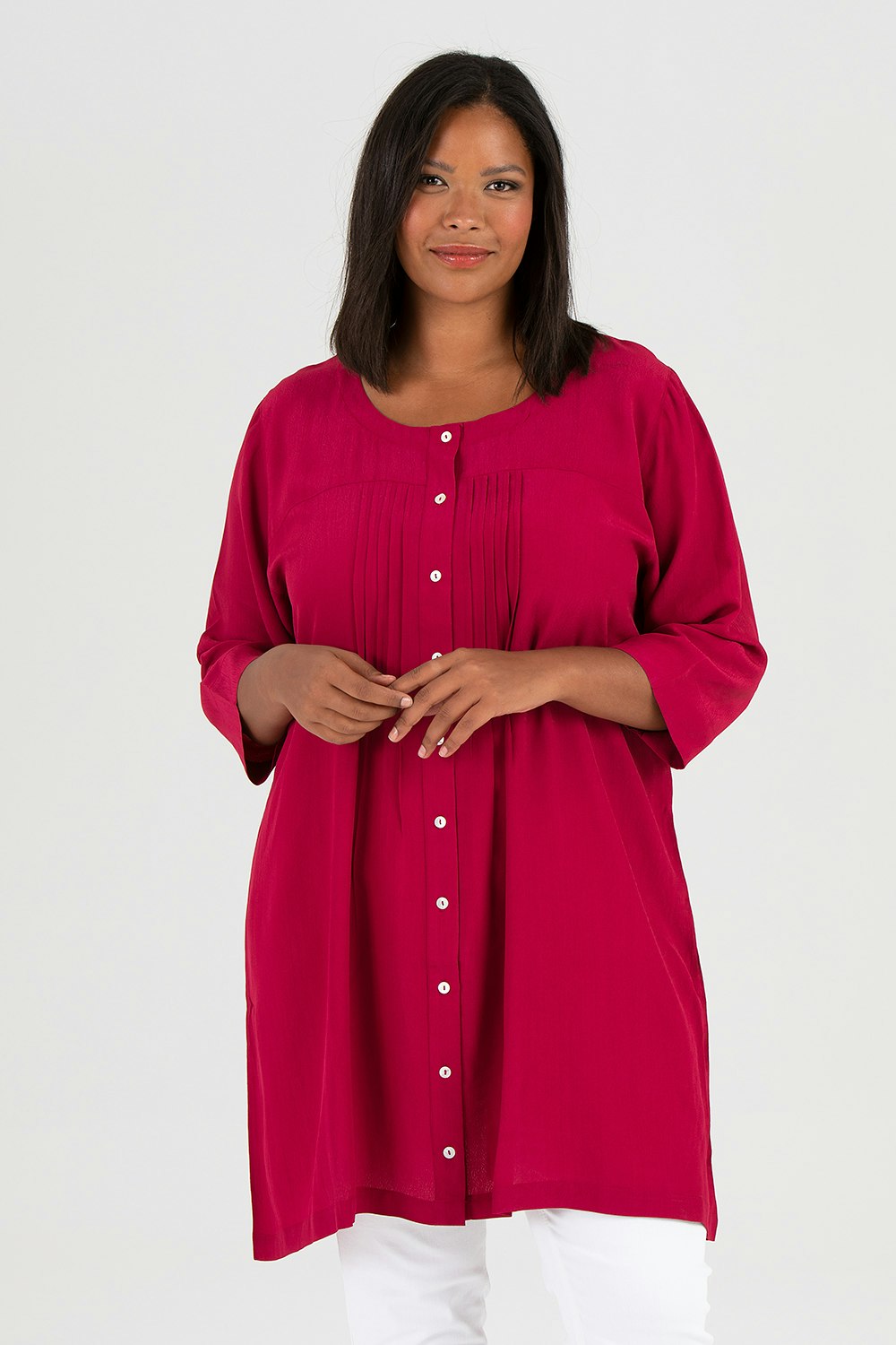 Emma tunika hallon/cerise